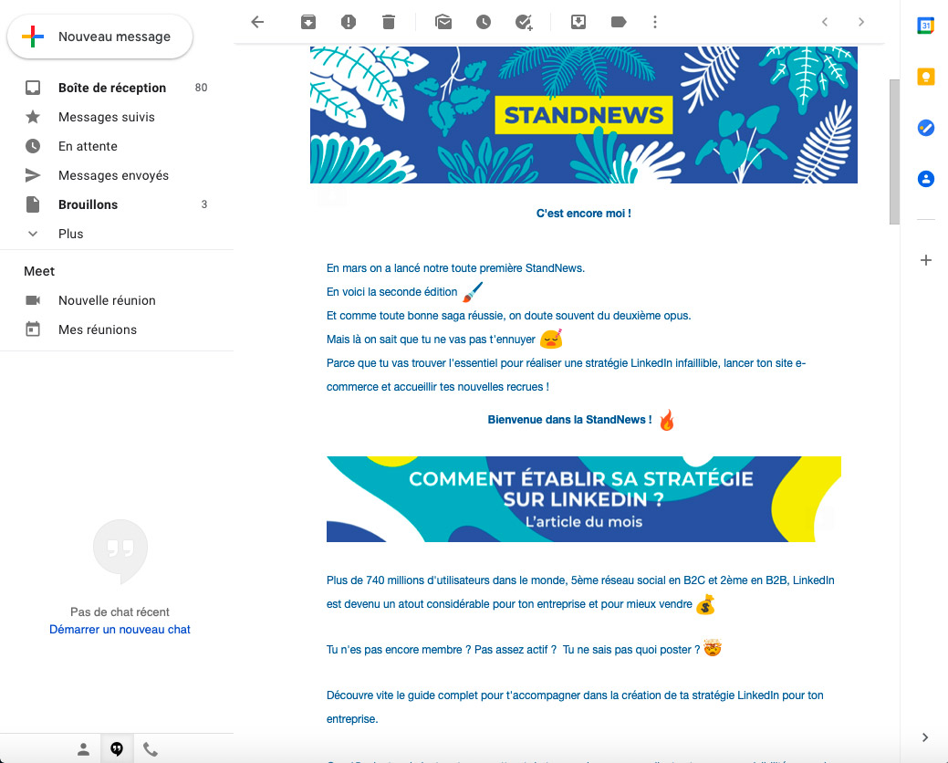 création d'une newsletter